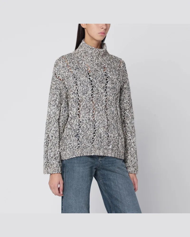 Brunello Cucinelli Dazzling Chiné Kaschmirmischpullover Mehrfarbig