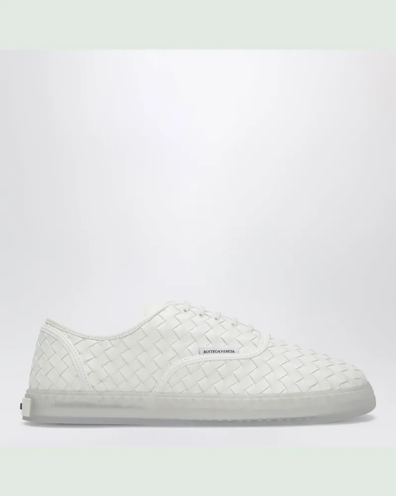 Bottega Veneta Serena Sneakers aus geflochtenem Nappaleder Alabaster White