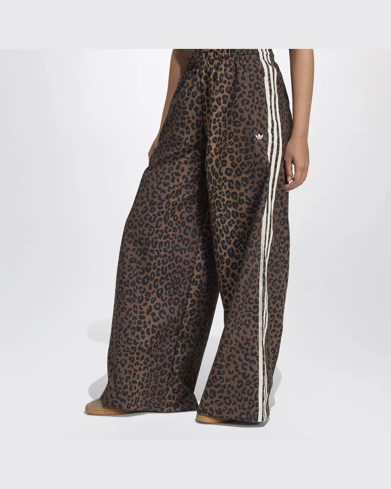 adidas Oversized-Palazzo-Hose Leopard Firebird Mehrfarbig