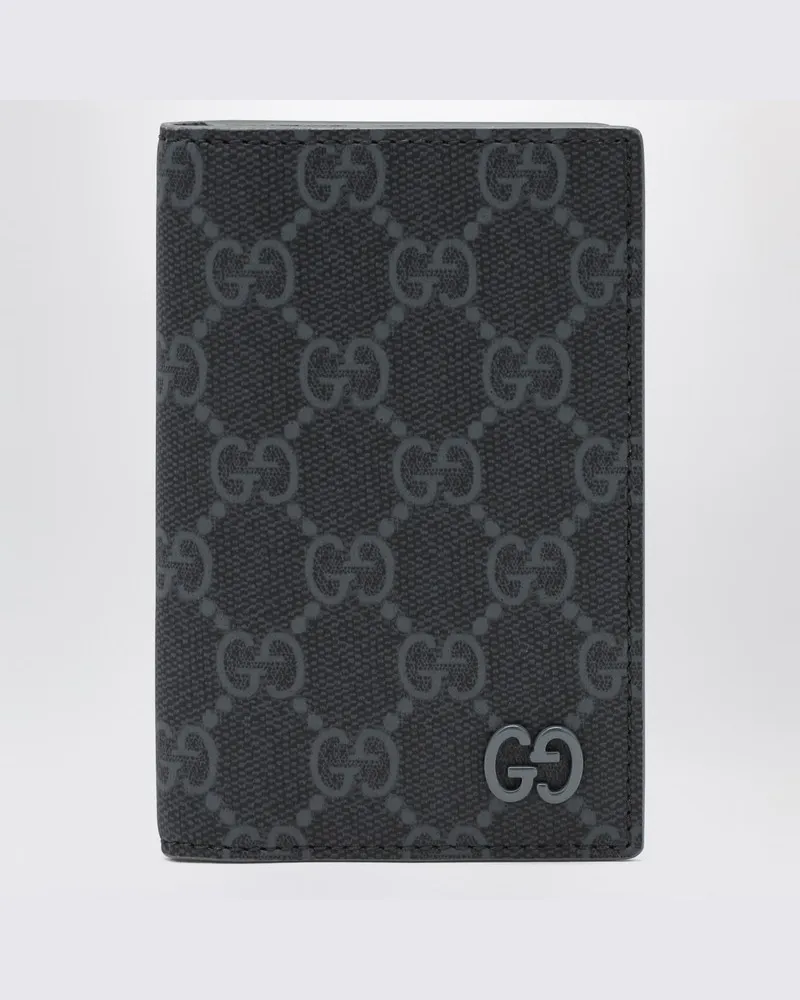 Gucci Langer GG-Kartenhalter schwarz/grau 