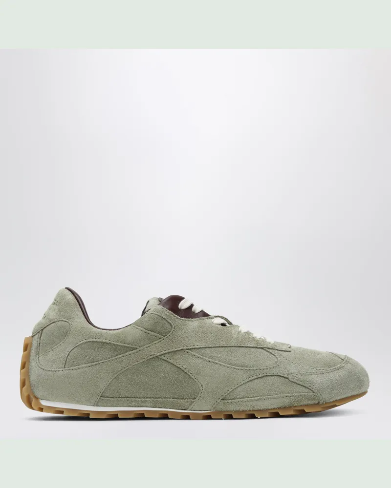 Bottega Veneta Orbit Flash Sneaker aus grünem Veloursleder Green