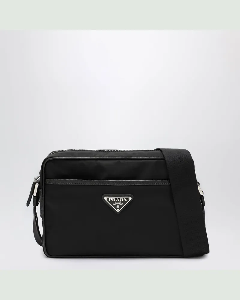 Prada Schwarze Umhängetasche aus Re-Nylon Black