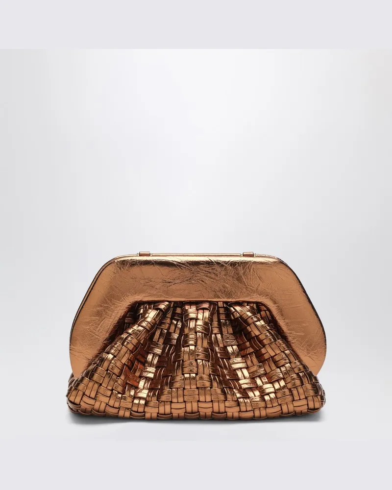 THEMOIRÈ Mikroweave Bronze-Laminat Clutch Tia Metallisch