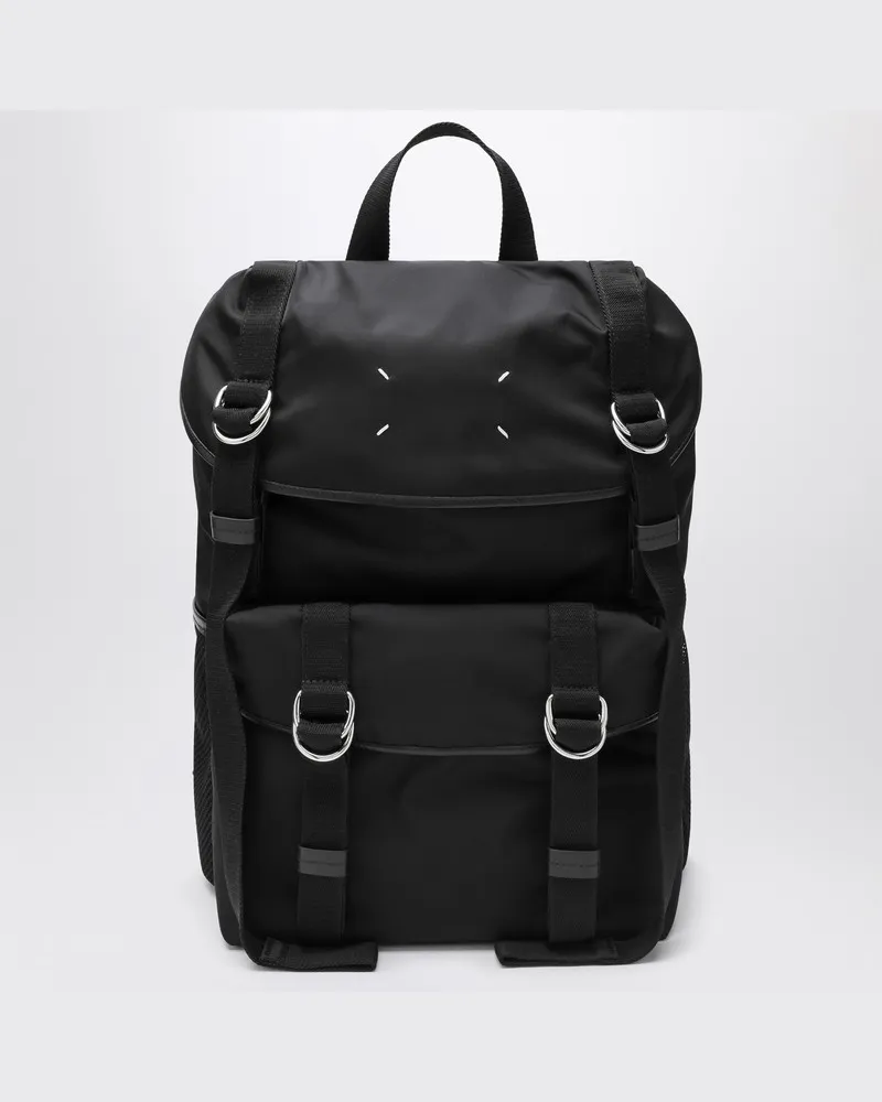 Maison Margiela Mittlerer schwarzer technischer Rucksack Schwarz