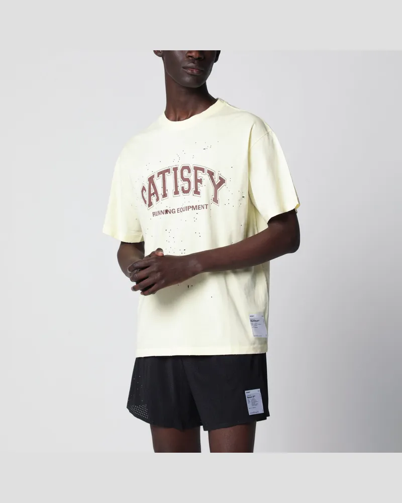 Satisfy Hellgelbes MothTech T-Shirt mit Perforationen Yellow