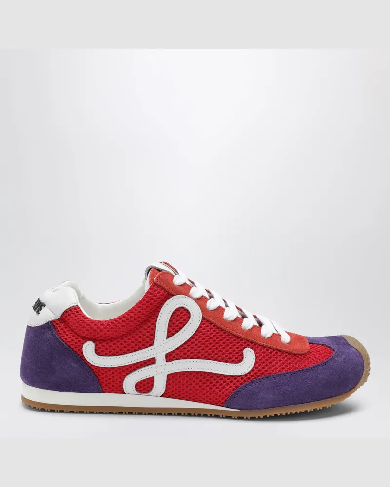 Loewe Sneaker Ballet Runner 2.0 aus Veloursleder in Rot Red