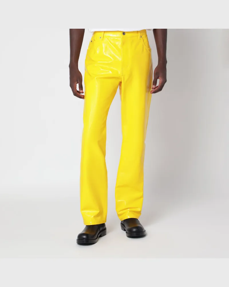 Loewe Gelbe Hose aus Baumwollmischgewebe Yellow