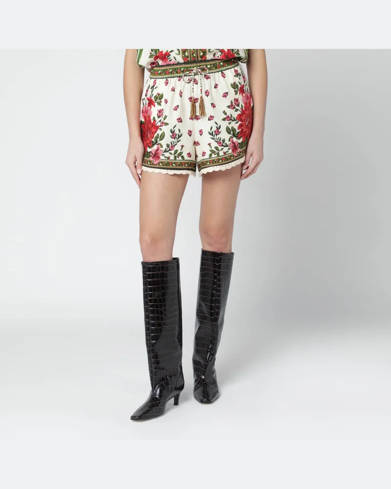 FARM Rio Shorts aus Leinenmischung mit Blumenmuster Multicolor