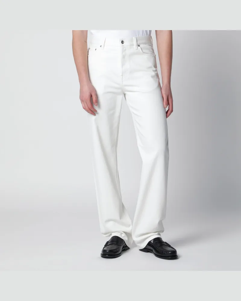 Gucci Weiße Hose mit Horsebit-Detail White