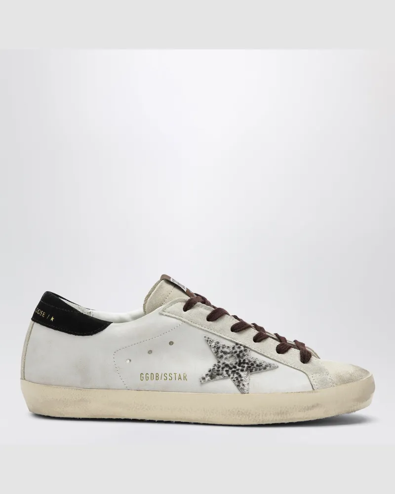 Golden Goose Super-Star Sneaker in Weiß mit Animal-Print-Stern White
