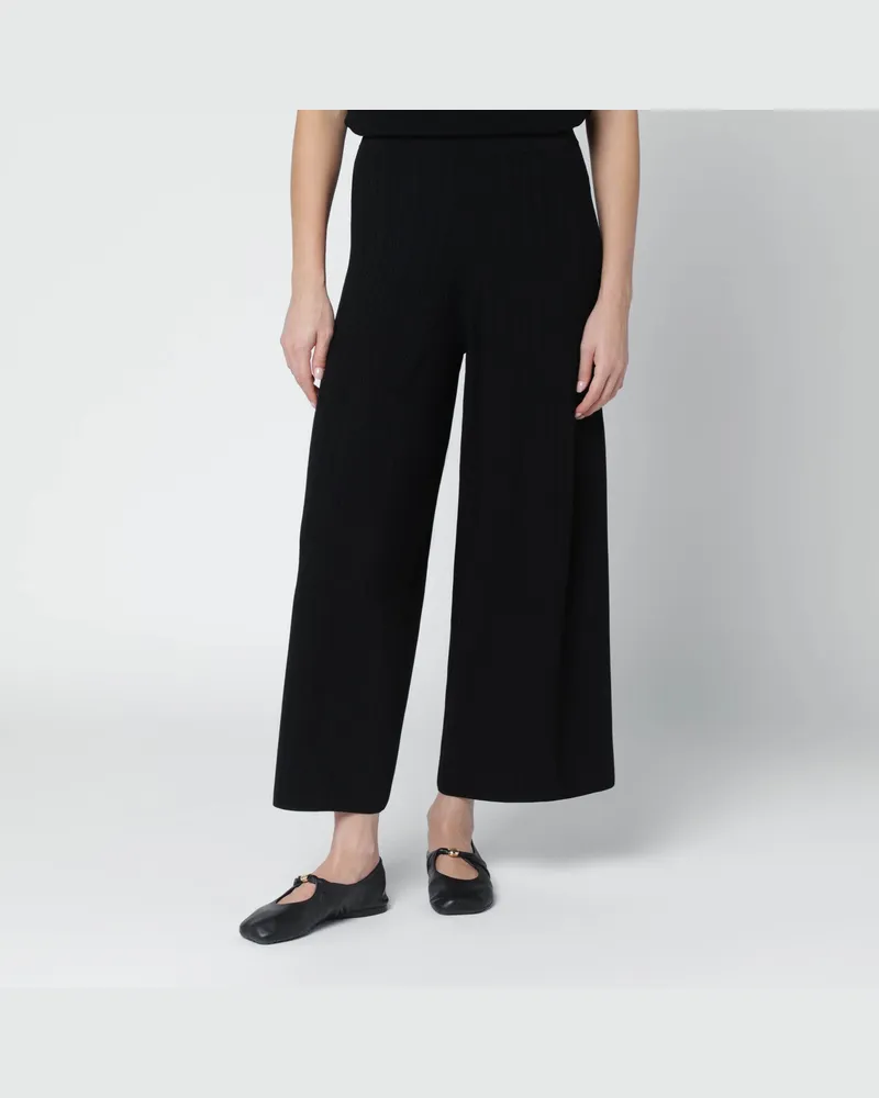 Max Mara Schwarze Hose aus Viskosestrick 