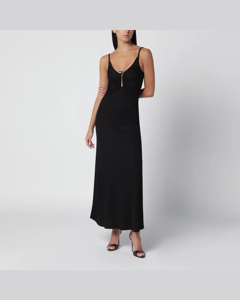 Christopher Esber Schwarzes Kleid aus geripptem Stretch-Jersey Black
