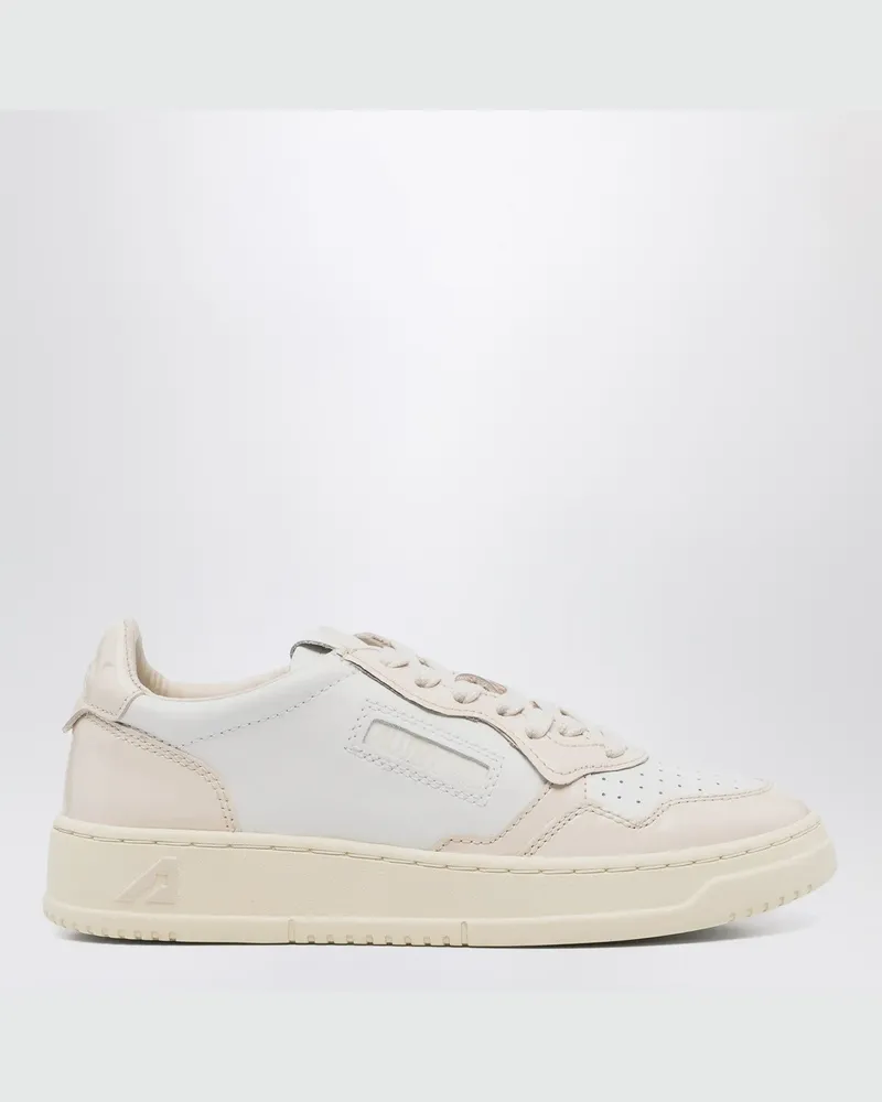 AUTRY Weiß-rosafarbene Medalist-Sneaker White