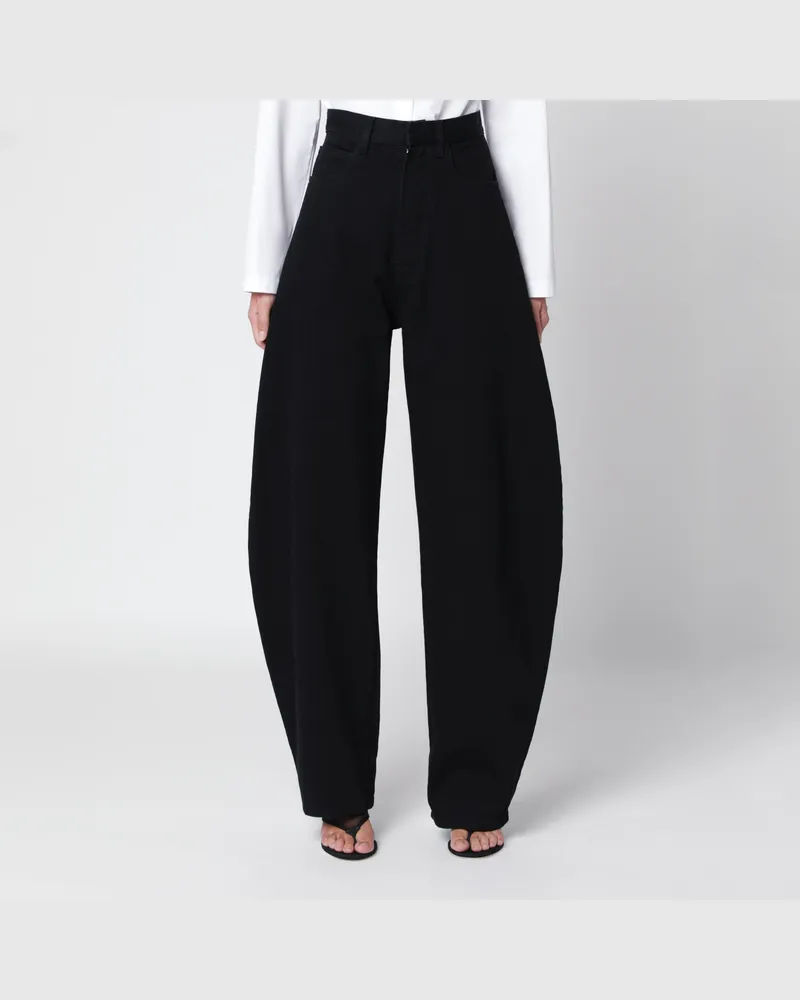 Alaïa Schwarze Jeans mit weitem Bein Black