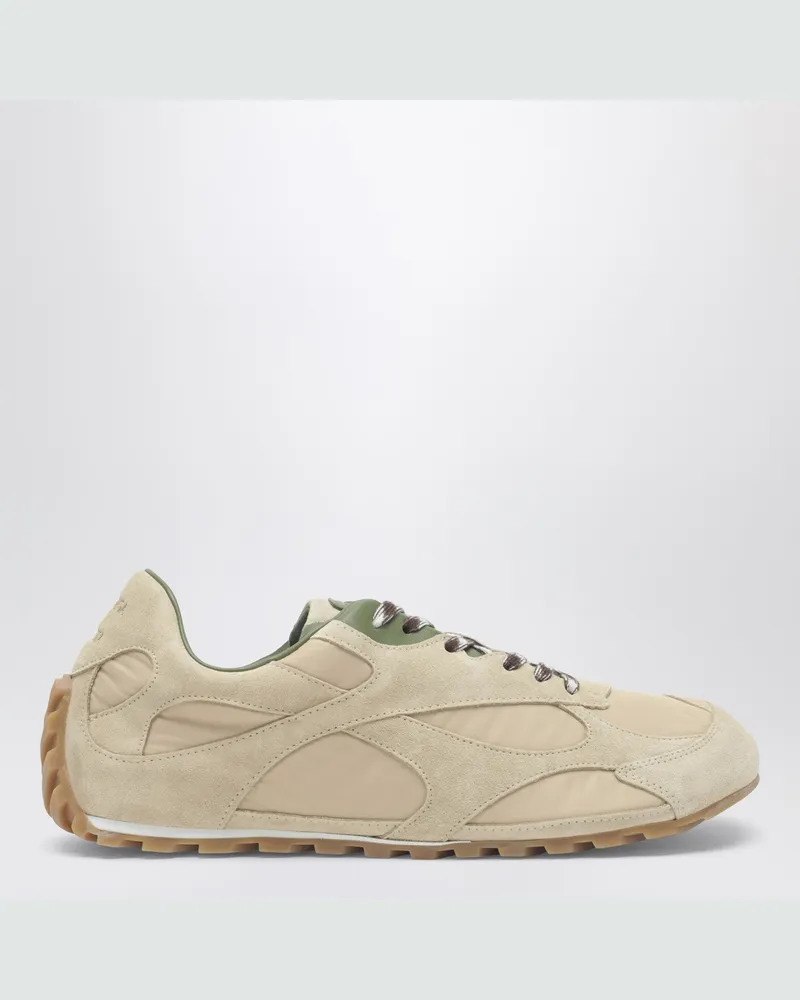 Bottega Veneta Orbit Flash Tufo/Matcha Sneakers aus Wildleder und Nylon Beige
