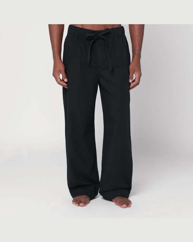 TEKLA Schwarze Pyjamahose Schwarz