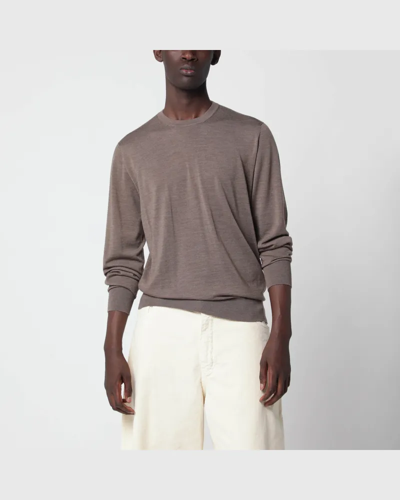 SEASE Lasca Wombat Pullover aus extrafeiner Schurwolle Beige
