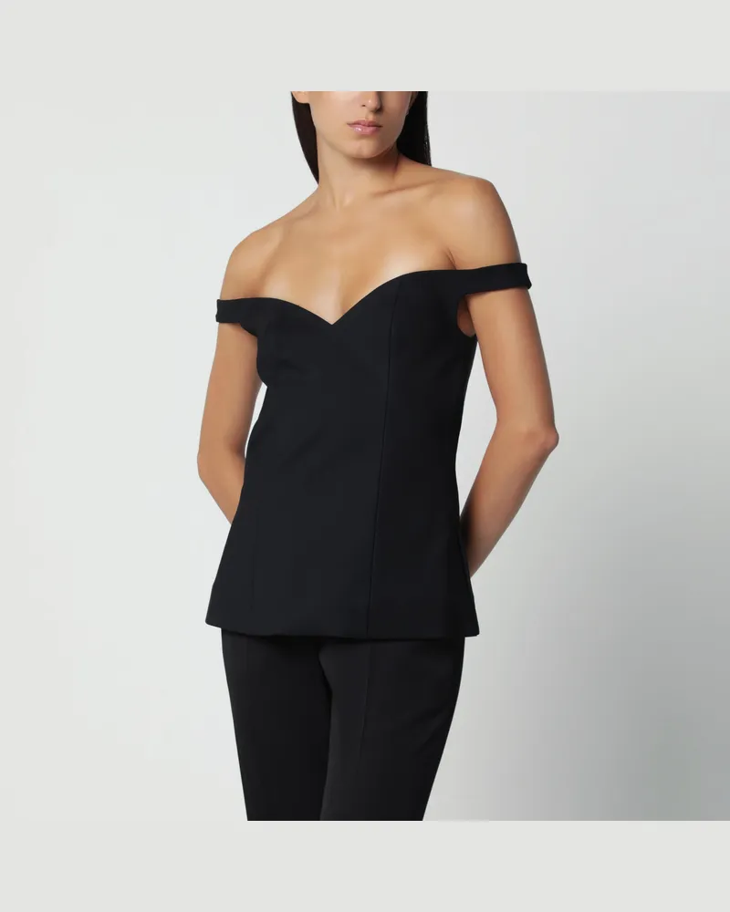 Róhe Schwarzes Off-Shoulder-Top Black