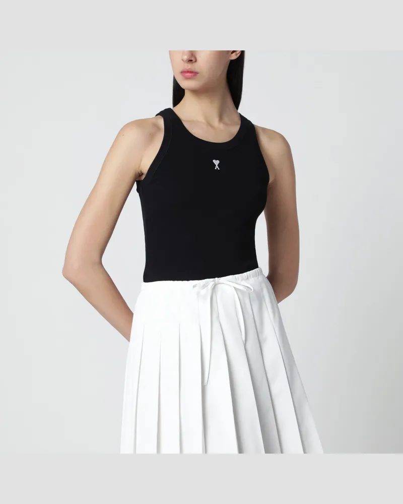 AMI Paris Schwarzes Ami De Coeur Tanktop Black