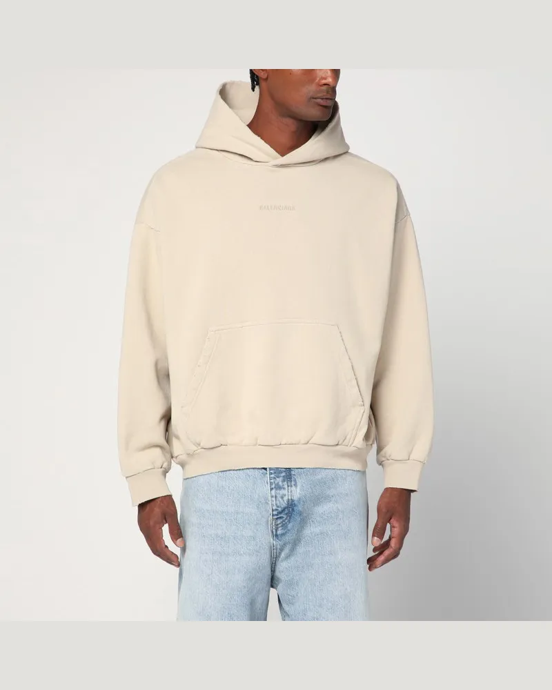Balenciaga Beiger New  Back Sweatshirt Beige
