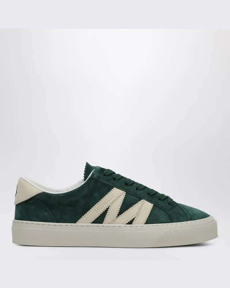 Moncler Grüner Monaco2-Trainer aus Wildleder Grün