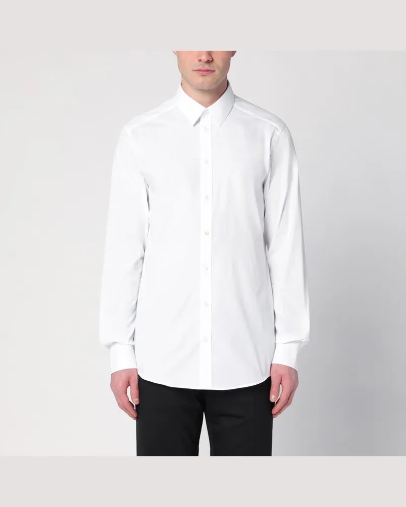 Dolce & Gabbana Weißes Hemd aus Baumwolle Weiß