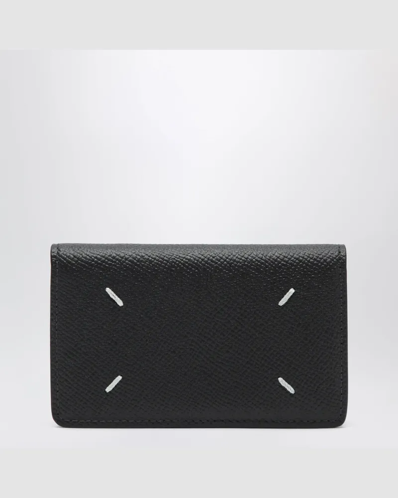 Maison Margiela Kartenetui schwarz aus Kalbsleder Black