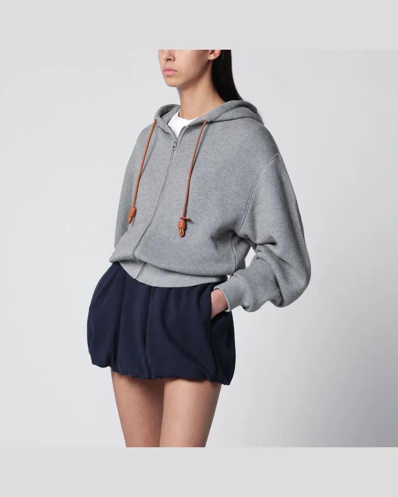 Loewe Graues Flamenco Sweatshirt aus Baumwolle und Kaschmir Grey