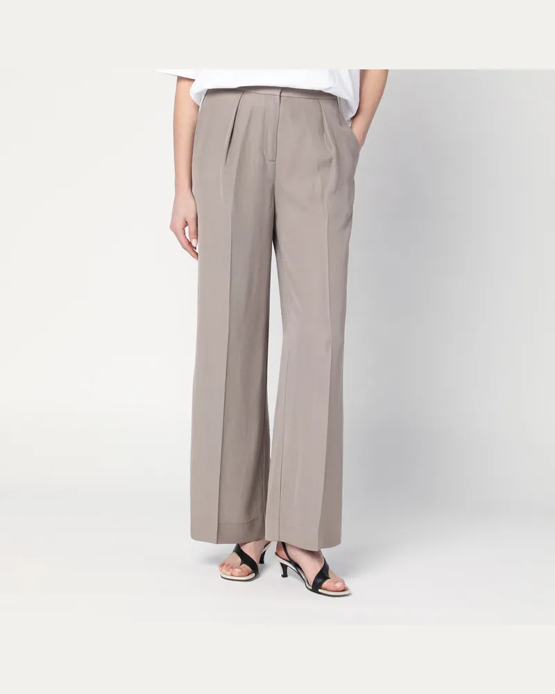 Calvin Klein Aschgraue Hose aus Leinenmischung Beige