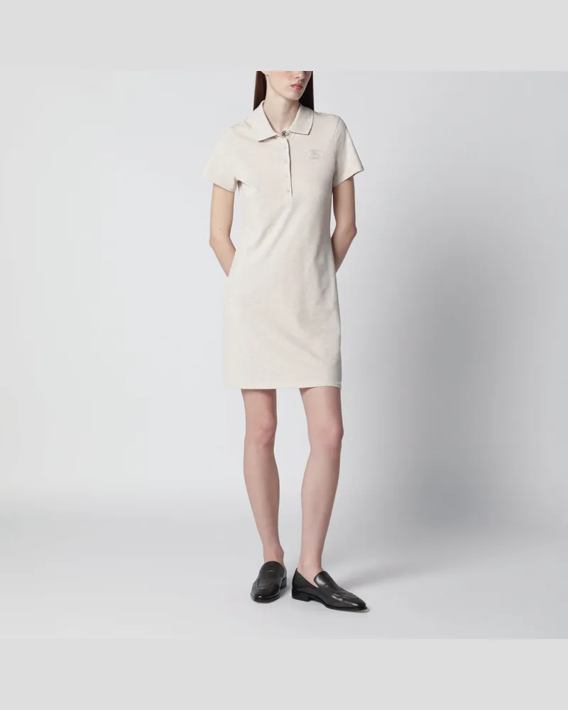 Burberry Polokleid aus Baumwolle in Beige Mélange von Beige