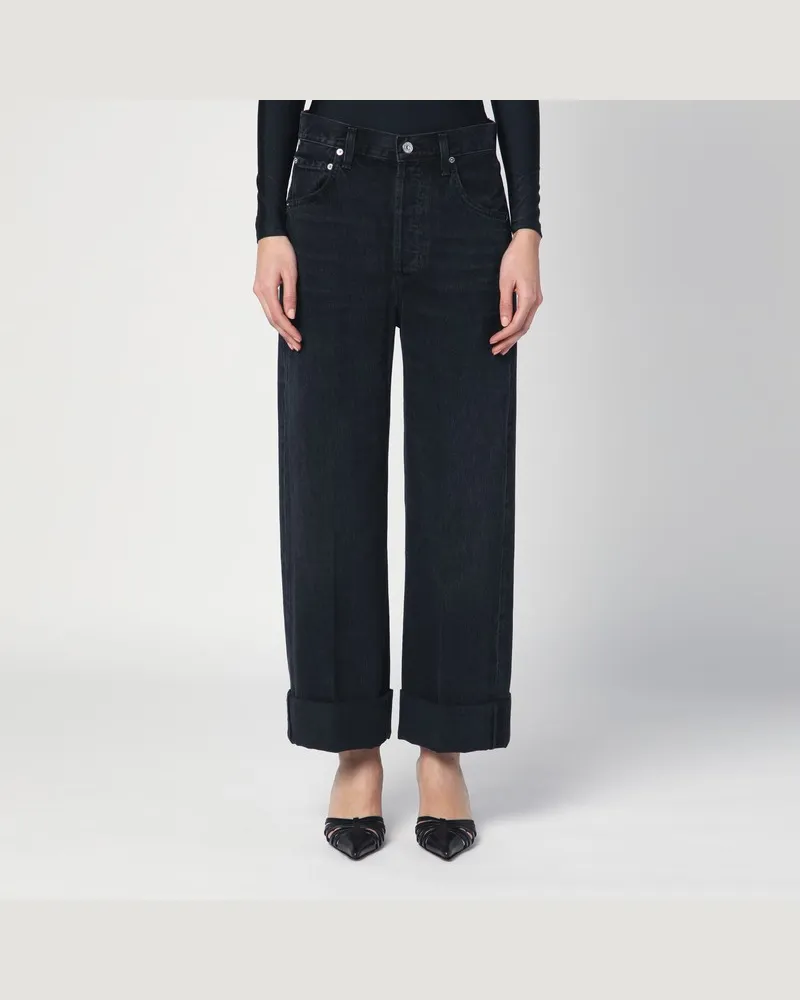 Citizens of humanity Jeans Ayla schwarz mit Umschlag Schwarz