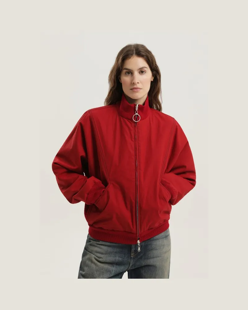 1989 STUDIO Rote und schwarze wendbare Jacke Rot