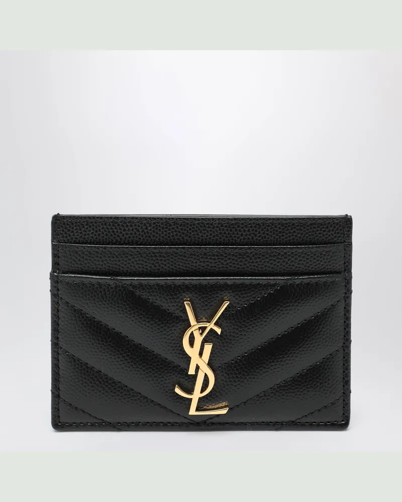Saint Laurent Schwarzer Cassandre Kartenhalter Black