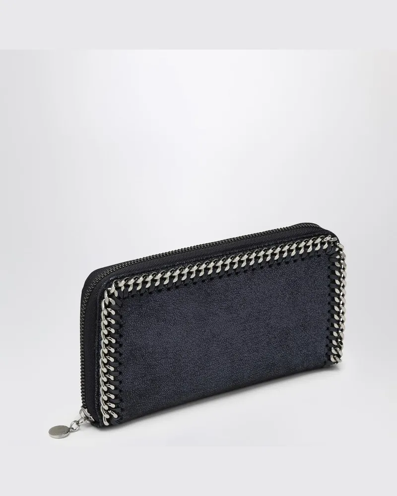 Stella McCartney Tintenfarbenes Ziparound-Portemonnaie Falabella Blau