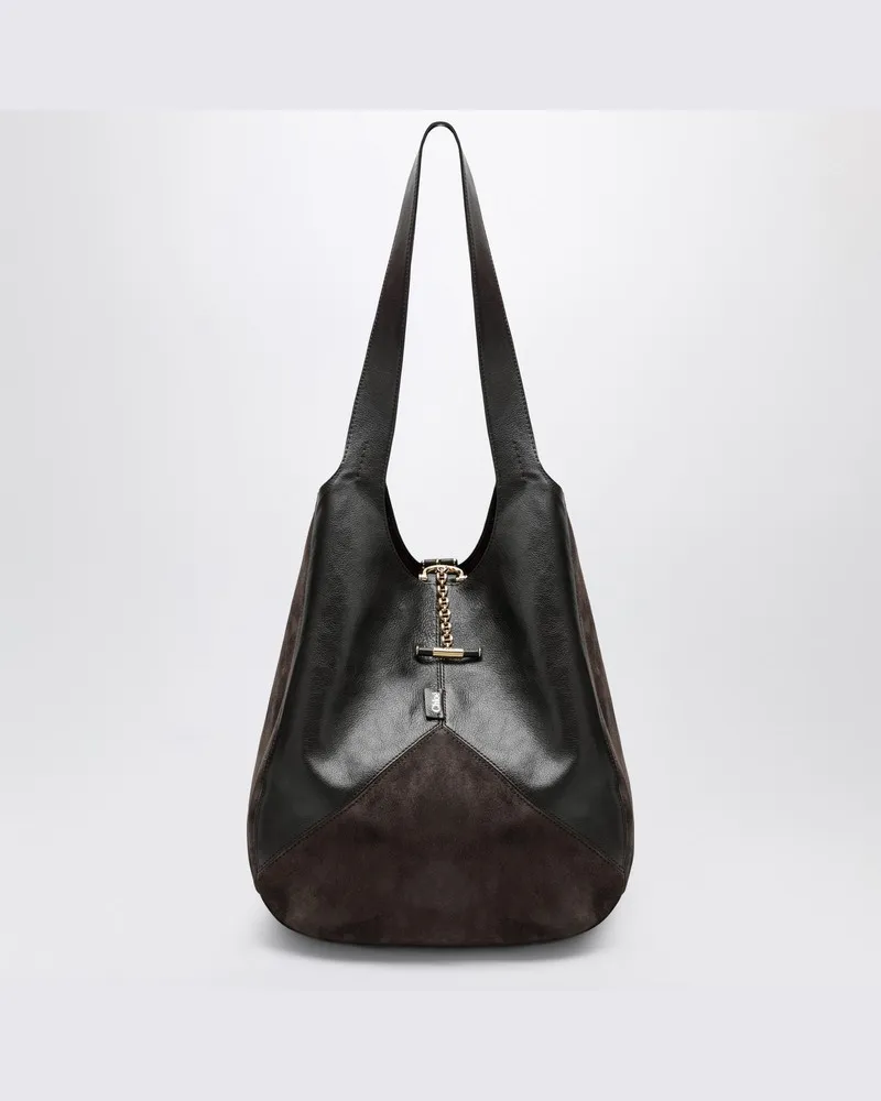 Chloé Braune  Balloon Tasche aus Leder und Wildleder Braun