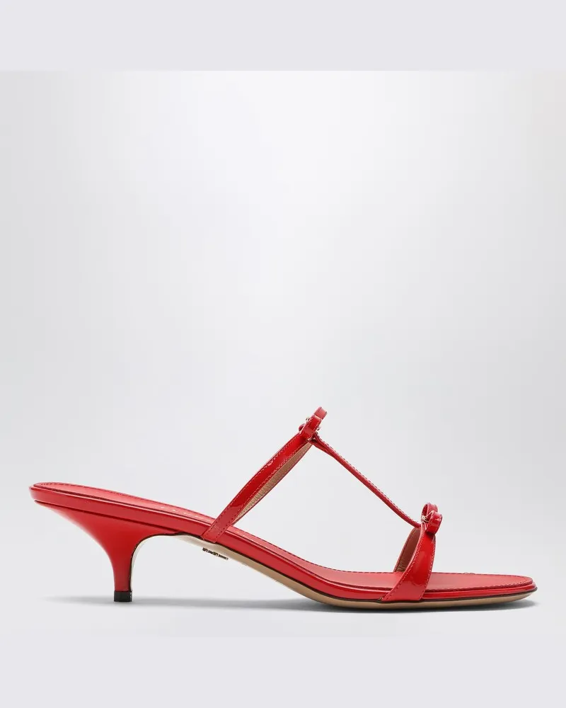 Ferragamo Flammenrotes Mini Bow Sandalen Rot