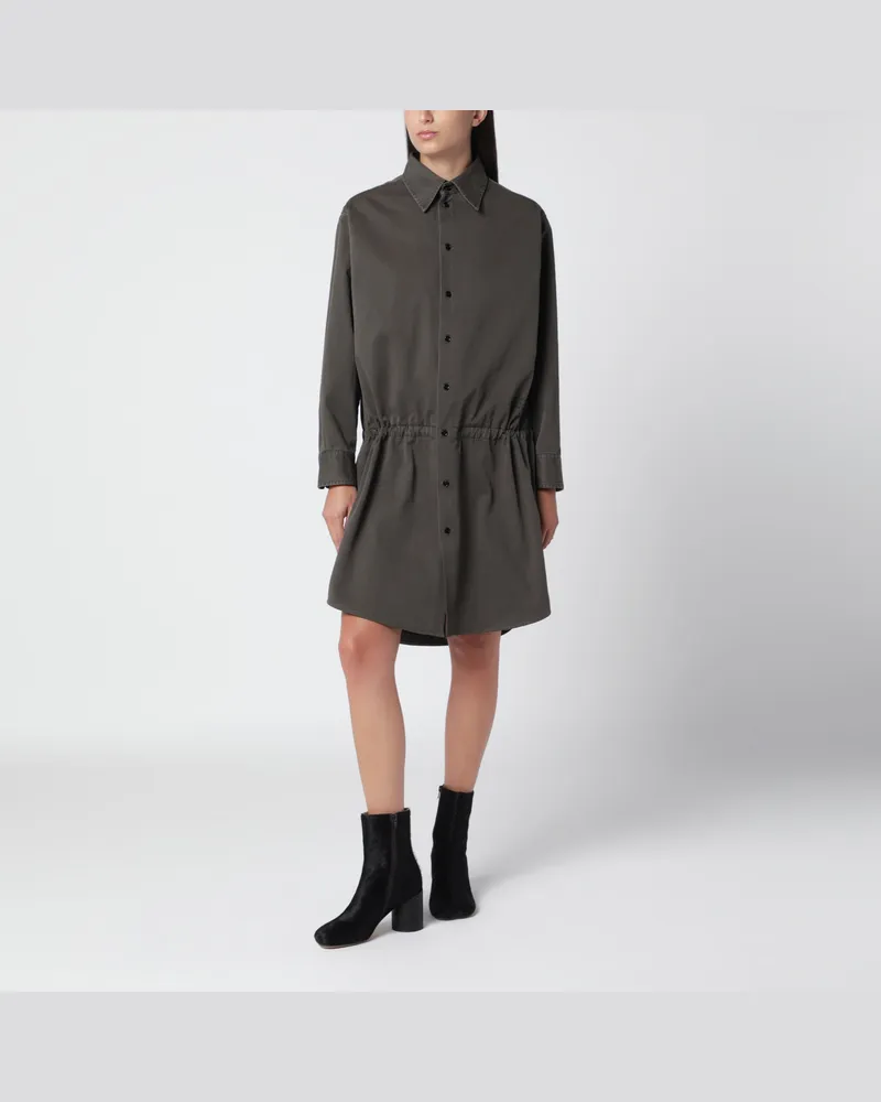 Maison Margiela Graues Hemdblusenkleid aus Denim Grey