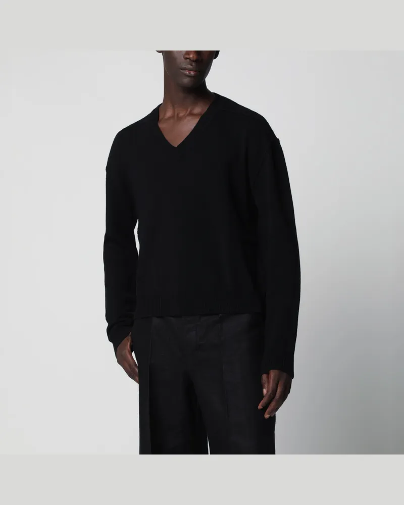 Rick Owens Schwarzer Pullover aus Wolle und Kaschmir Black