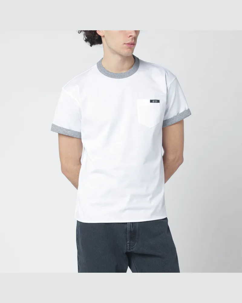 Prada Wendbares T-Shirt aus weißer/grauer Baumwolle White