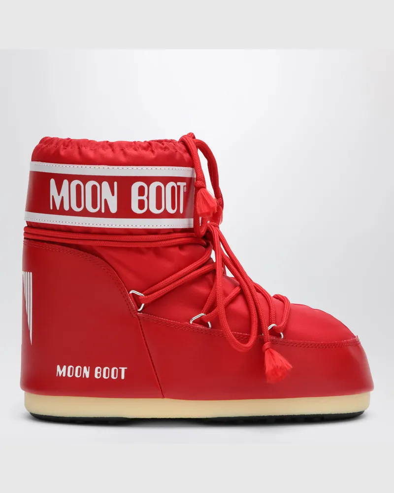 Moon Boot Icon Low Stiefel aus rotem Nylon Red