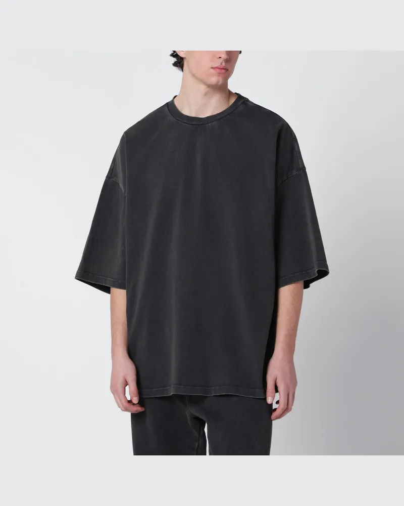Entire Studios Schwarzes gewaschenes Boxy-T-Shirt Black