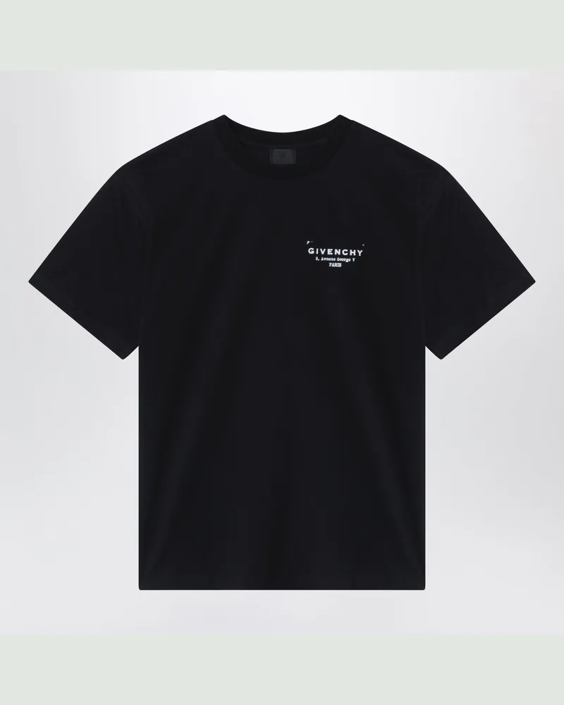 Givenchy Schwarzes T-Shirt mit Logo-Print Black
