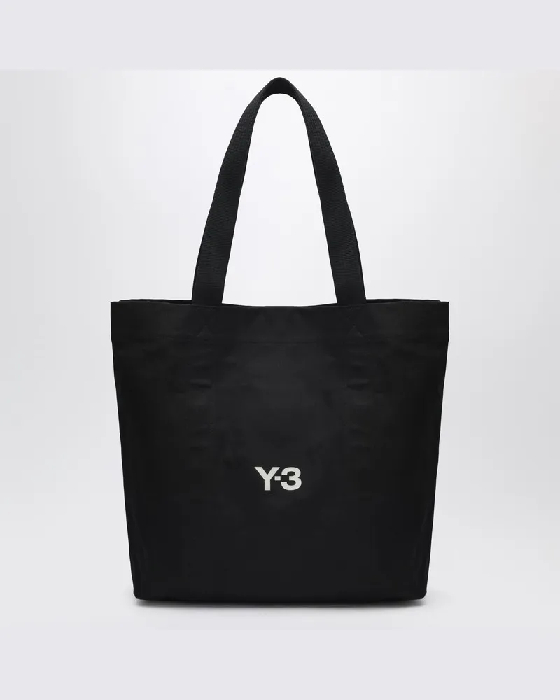 adidas Schwarze Canvas-Tasche mit Logo-Print Schwarz