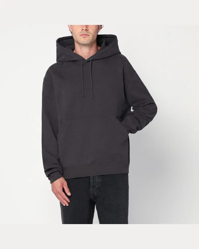 Saint Laurent Grau Hoodie mit Logo Grey