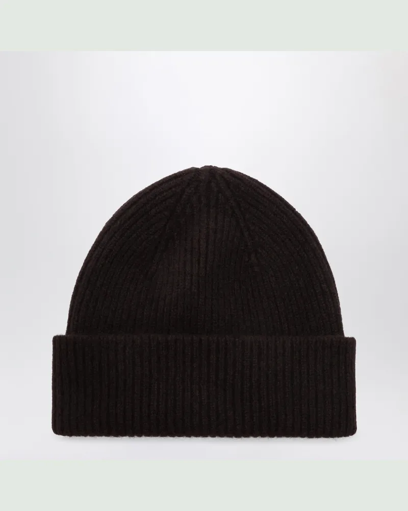 Le Bonnet Beanie aus Wolle und Caregora in Espresso Brown
