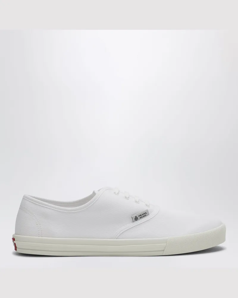 Prada Sneakers aus weißem Drillstoff White