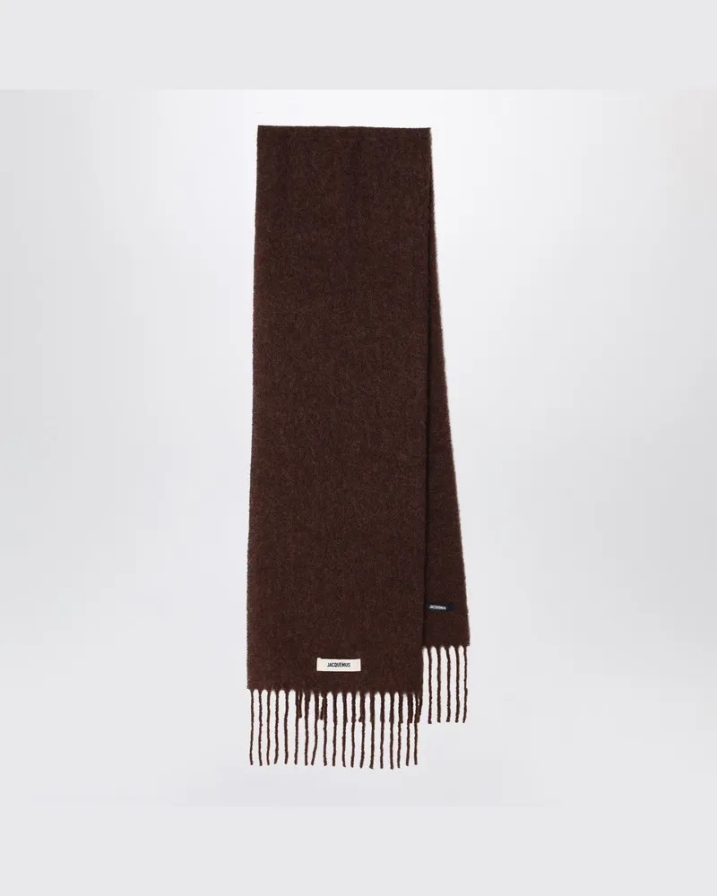 Jacquemus Brauner Schal aus Alpaka und Mohair Braun