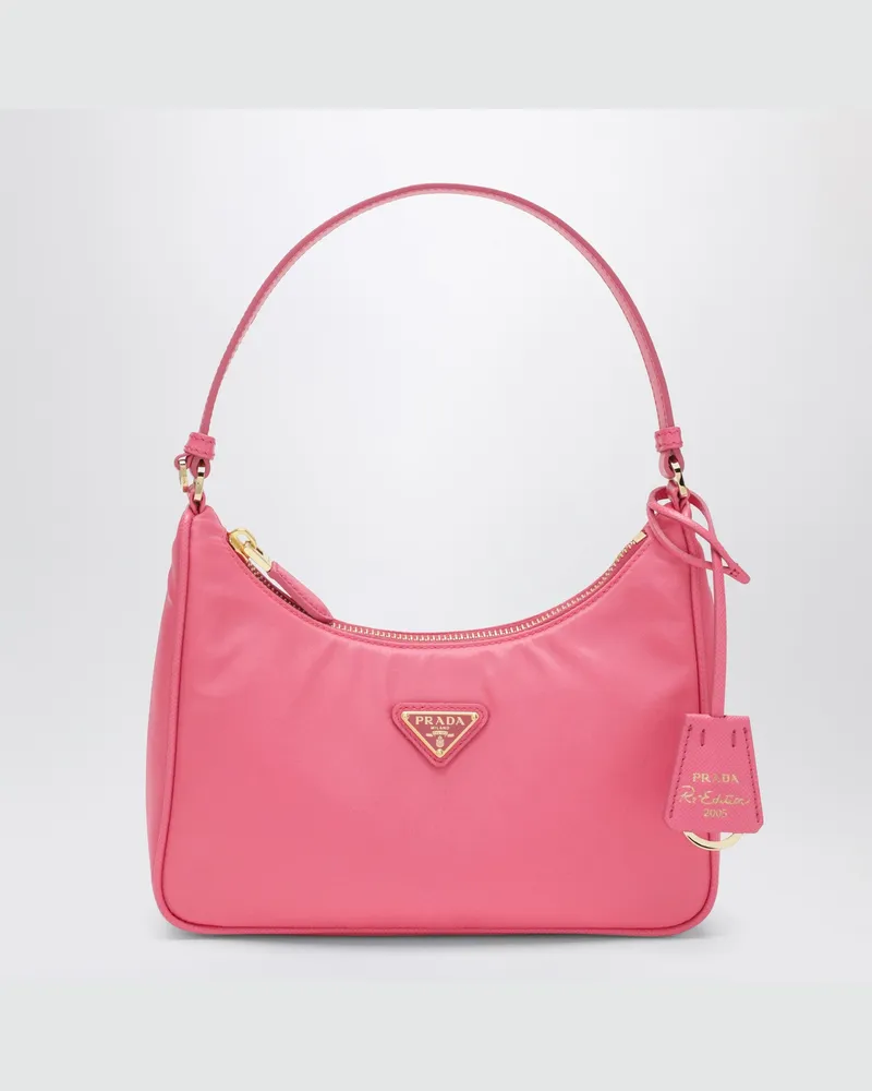 Prada Re-Edition 2005 Mini-Tasche aus rosa Re-Nylon und Saffiano-Leder Pink