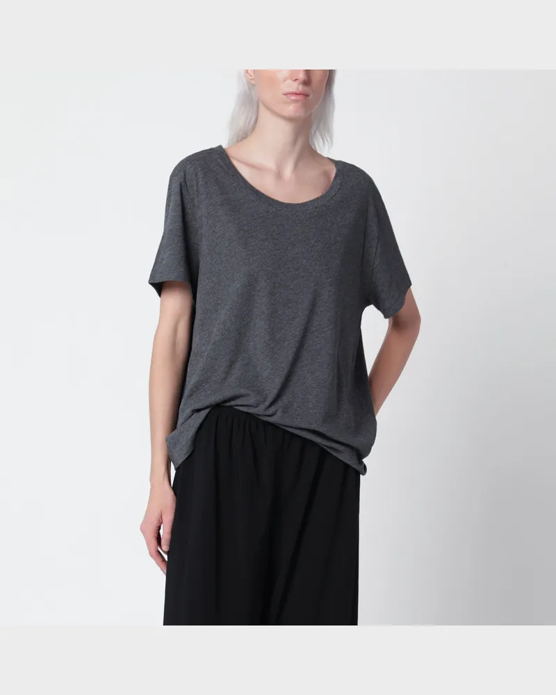 The Row Dera T-Shirt in meliertem Baumwolljersey Grey