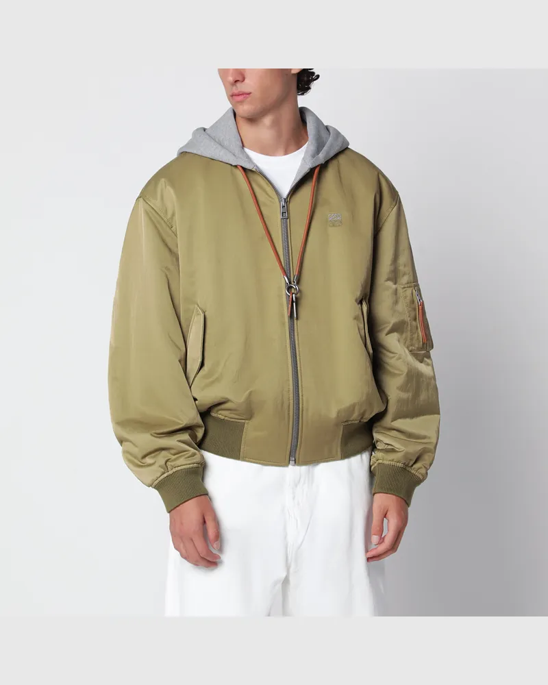 Loewe Khakigrüne Bomberjacke aus Funktionsmaterial Green